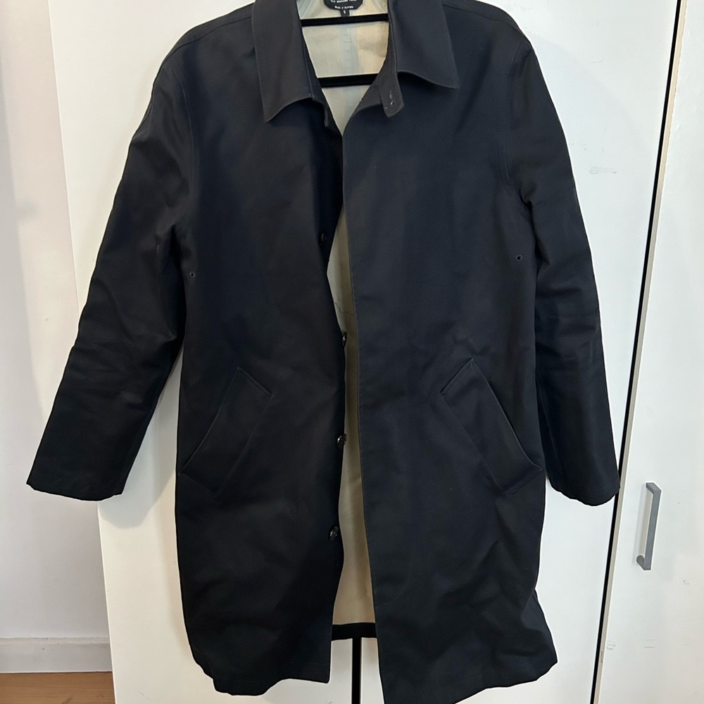 A.P.C. Classic Navy Blue Trench Coat